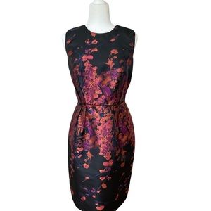 Carmen Marc Valvo Black and pink metallic dress. Size 10. Like new.